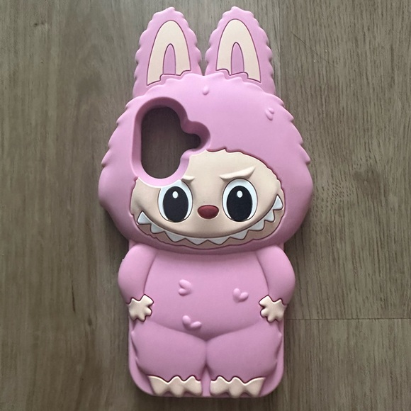 Labubu pink Character iPhone 16 Case - Picture 1 of 2
